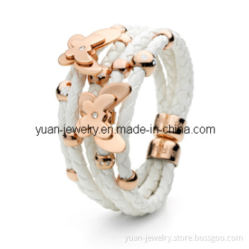 316L Stainless Stseel and Leather Bracelet (LSSB004)